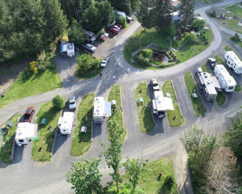 big rig site at Elwha RV Park